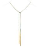 Collana TWIST in Argento 925 bagno oro Giallo 18Kt. Tessuto: Seta Turchese