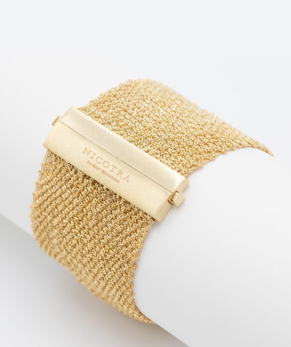 Bracciale EXTRA DRY 4 CM in Argento 925 bagno oro Giallo 18 Kt.