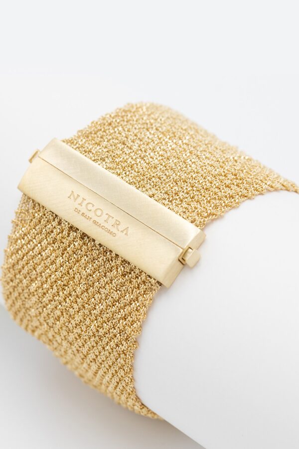 Bracciale EXTRA DRY 4 CM in Argento 925 bagno oro Giallo 18 Kt.