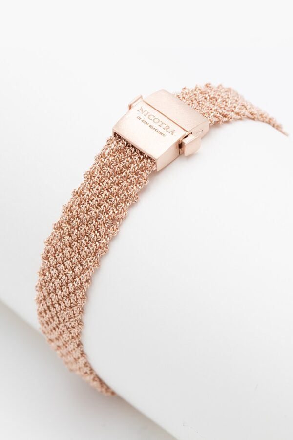 Bracciale EXTRA DRY 1 CM in Argento 925 bagno oro Rosa 14 Kt.