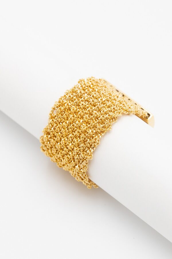 Anello MESH in Argento 925 bagno oro Giallo 18 Kt.