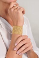 Bracciale EXTRA DRY 4 CM in Argento 925 bagno oro Giallo 18 Kt.