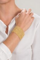 Bracciale EXTRA DRY 4 CM in Argento 925 bagno oro Giallo 18 Kt.