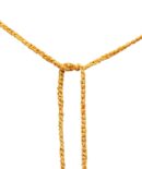 Collana TWIST in Argento 925 bagno oro Giallo 18Kt. Tessuto: Seta Arancio