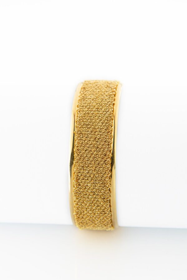 Bracciale SCHIAVA 2CM in Argento 925 bagno oro Giallo 18 Kt.