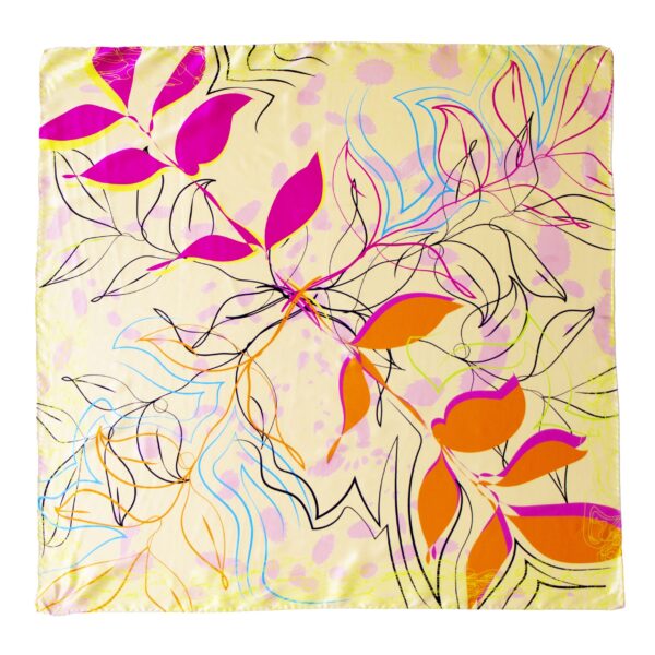 Flora in Arancio 90x90cm